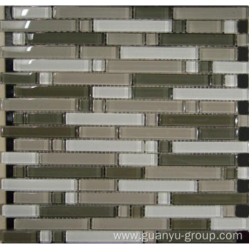 long and short glass crystal mosaic